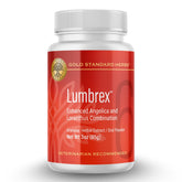 Gold Standard Herbs Lumbrex powder tin front for easy joint support.