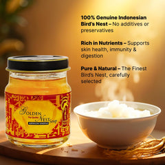 Golden Nest Premium Bird Nest Soup box emphasizes six bottles for sharing and routine use.