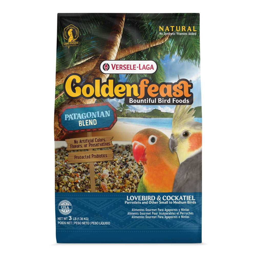 Goldenfeast VL Patagonian Blend 3lb bag promotes foraging and dietary variety for small birds