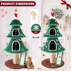 Goldshire 53inch cat tree wide base for stable climbing sessions.