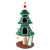Goldshire 53inch Christmas Cat Tree structure showcases festive climbing design.