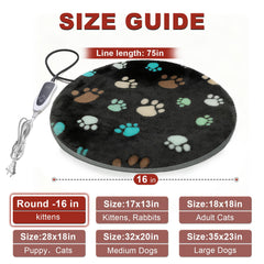 GOLOPET rounded heating pad with soft cloth cover for gentle warmth.