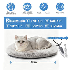 GOLOPET round heating pad waterproof cover keeps surfaces clean during use.