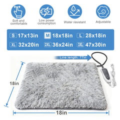 GOLOPET cat heating pad thermostat switch visible for adjustable heat control