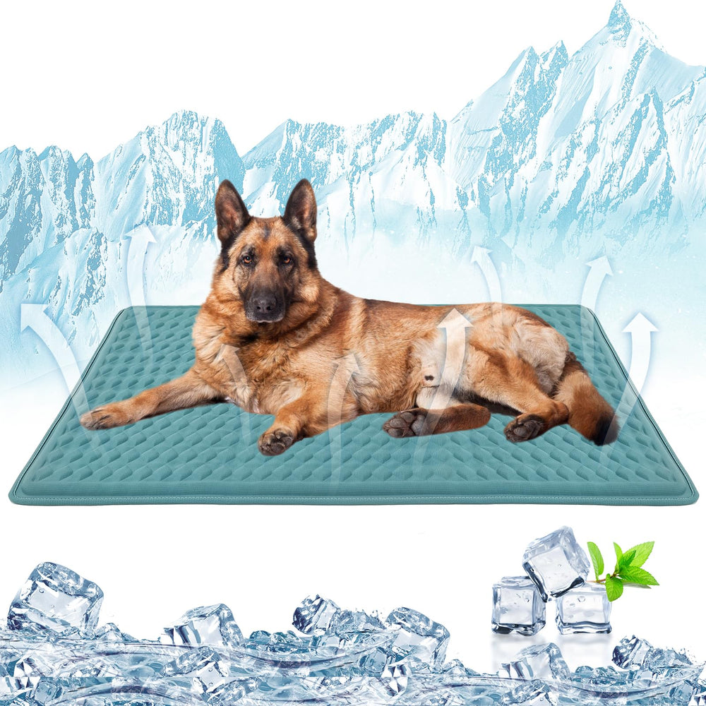 GOLOPET dog cooling mat 34x23 front view delivers cooling comfort for pets on hot days