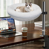 Gomyrod cat desk bed cushion-removable provides machine-washable comfort for your cat.