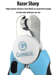 Gonicc nail clippers blade close-up—sharp, controlled cutting without guesswork.