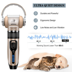 Gooad dog clippers operate with low noise for calm grooming