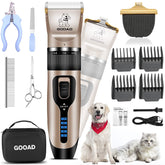 Gooad dog clippers wide blade trims thick coats smoothly for efficiency