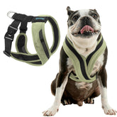 Gooby Comfort X One Dog Harness Portland Green breathable mesh close-up for cooling comfort.