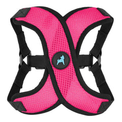 Gooby Comfort X Step in Lite Harness Flamingo Pink buckle closeup for easy release and secure fit.