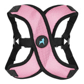 Gooby Comfort X Step in Lite Harness pink buckle, showcases quick-release ease for daily walks
