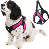 Gooby Escape Free Easy Fit harness in hot pink, front view, showcasing secure step-in fit.