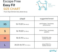 Gooby Escape Free Harness back-space no-pull view highlights reduced escape opportunities during walks
