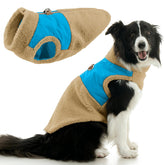 Gooby Zip Up Sherpa Vest cream front view shows warm two-tone fleece