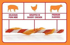 Good 'n' Fun Triple Flavor Twists puppy-friendly-size image shows bite-sized chew for small dogs