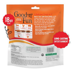 Good'n'Fun meat chunk detail reveals real meat centers to entice dogs