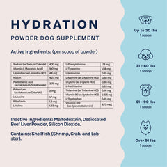 Good Trouble Pets beef hydration powder being mixed into water for quick hydration