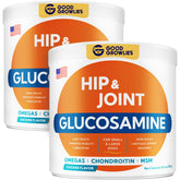 GOODGROWLIES dog joint supplement chews in bottle for mobility support