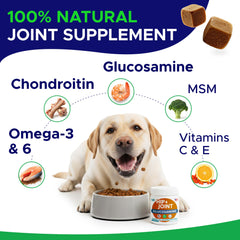 GOODGROWLIES glucosamine-dogs-chews-closeup highlights soft chews for easy daily joint care.