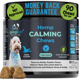 Googipet Daily Hemp Calming Chews bottle: natural ingredients for calmer dogs