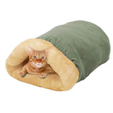 GOOPAWS 4-in-1 self-warming burrow bed front view for a cozy retreat