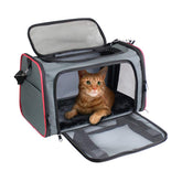 GOOPAWS Soft-Sided Kennel Carrier with airline-friendly design for on-the-go pet travel.