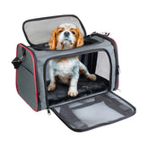GOOPAWS soft-sided kennel front view showing portable travel comfort for small pets