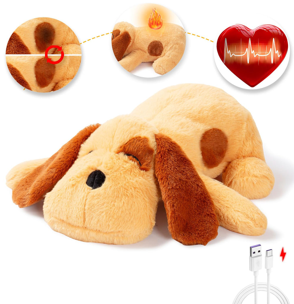 Goopow Heartbeat Puppy Toy with mom breathing visualization for comforting dogs.