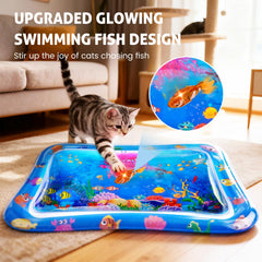 Goopreen durable PVC cat water mat shows leak-proof design.