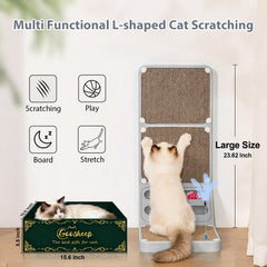 Goosheep cat scratcher sealed bottom prevents debris leakage.