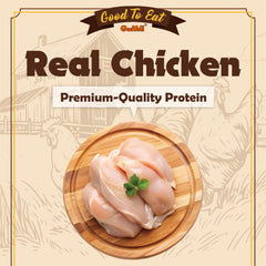 Gootoe Soft Chicken Breast Strips close-up lean protein for healthy muscle support.