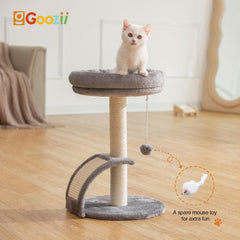 Goozii small cat tree scratching post with sisal durable scratching surface