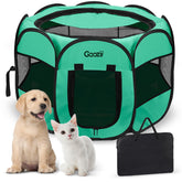 Goozii portable dog playpen with spacious interior for safe indoor play