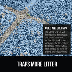 GORILLA GRIP litter mat deep grooves collecting litter near the box