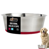 Gorilla Grip dog bowl 6 cups with stainless steel and non-slip base for steady feeding