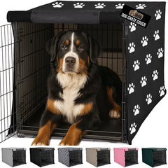 GORILLA GRIP dog crate cover with all-sides-open design for ventilation.
