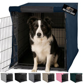 GORILLA GRIP dog crate cover front view promotes privacy for calmer pets