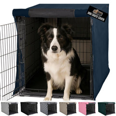 GORILLA GRIP dog crate cover front view promotes privacy for calmer pets