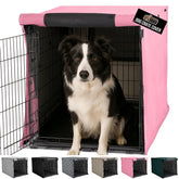 GORILLA GRIP dog crate cover pink front window promotes airflow and calm observation.