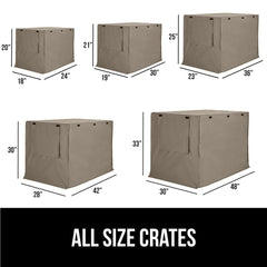 Gorilla Grip taupe crate cover close-up emphasizes durable stitching