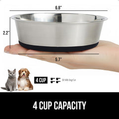 GORILLA GRIP food-and-water-bowl-set ideal for daily meals and hydration