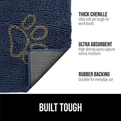 GORILLA GRIP SoakStopper mat captures muddy paw mess to keep entryways clean