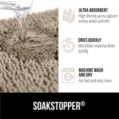 GORILLA GRIP SOAKSTOPPER textura chenille suave brinda confort al pisar