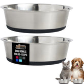 GORILLA GRIP stainless-steel dog bowl for long-lasting meals