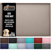 Alfombrilla Gorilla Grip para alimentos de mascotas evita derrames durante la comida.