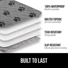 Gorilla Grip bed cover waterproof TPU layer blocks leaks and protects cushions.