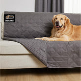 GORILLA GRIP waterproof couch cover in charcoal protects furniture from dogs