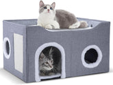 Gosipeya Cat House interior view showcases a spacious hideaway for relaxed cats.