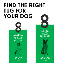 Goughnuts toy designed for aggressive chewers; durable black tug.